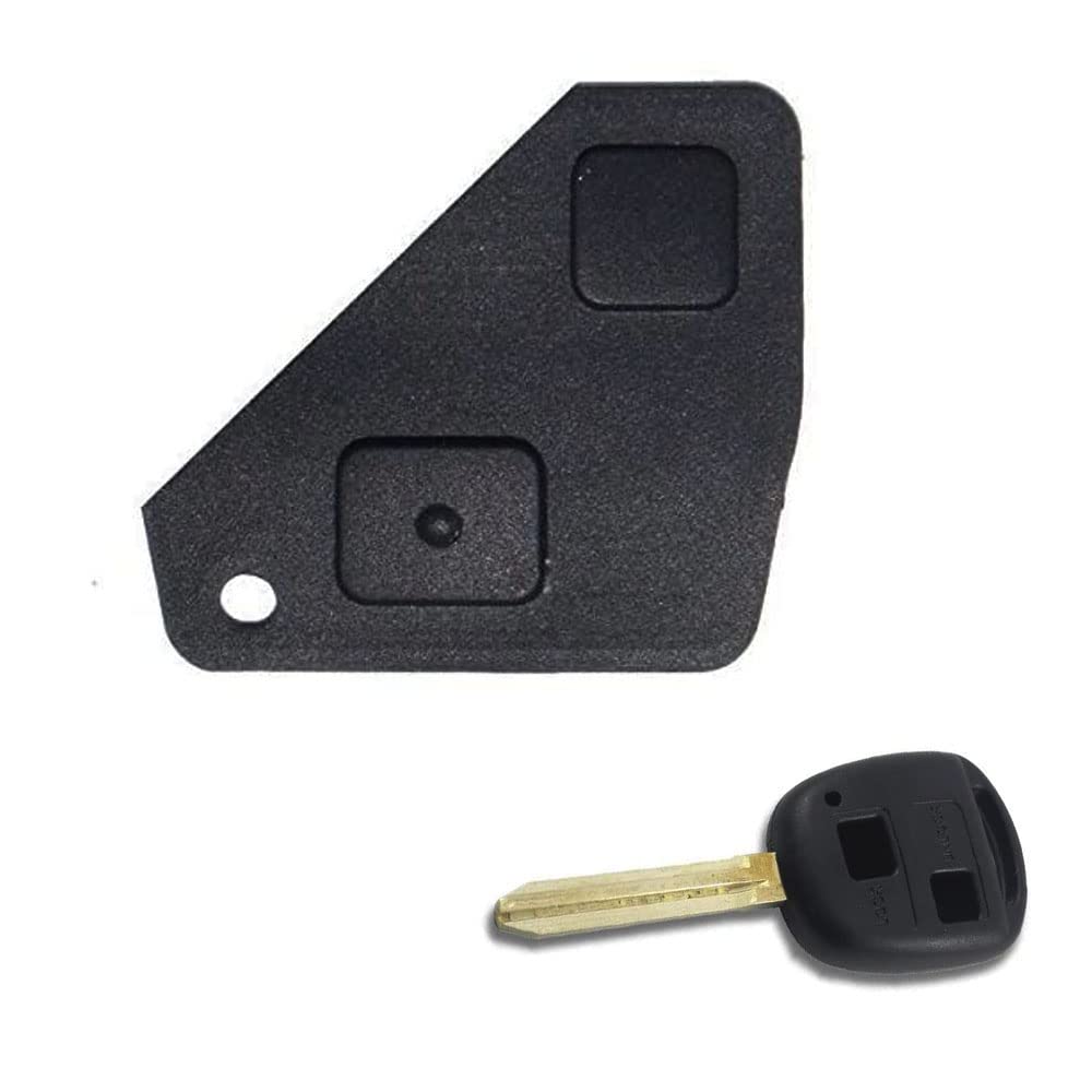 SALPIE Rubber 2 Buttons Black Remote Control Key Shell Toyota Yaris Spare Parts Car Key Shell Logo Cover Membrane Buttons (PULSANTS, BUTTONS)