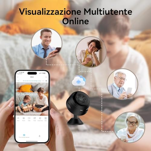 Générique WiFi Camera 1080P HD Wireless Indoor/Outdoor Surveillance Camera Portable Surveillance Camera with IR Night Vision, Motion Detection