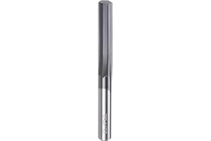 HARFINGTON Carbide Chucking Reamer 0.226"(5.74mm) Dia Straight Flute Straight Shank Machine Reamer Tool for Metal and Lathes CNC Machining Centers, Black