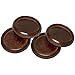 SoftTouch 4681095N, Cherry Furniture Caster Cups for Hard Floor or Carpeted Surfaces (4 Piece) -2" Round, Wood, 2 Inch primary