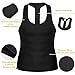 Junlan Men Workout Tank Top Vest Gym Shirt Weight Loss Dress Waist Body Shaper Sauna Suit Slim Corset Compression Clothes (M, Black Sauna Tank)