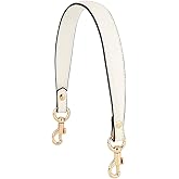 PH PandaHall Short Bag Strap, 20.3 Inch White Imitation Leather Purse Straps 1 Inch Wide Bag Strap Replacement Purse Handbag Straps for Women Men DIY Underarm Bag Handbag, Golden Hardware