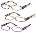 Gamma Ray Women's Reading Glasses - 4 Pairs Ladies Fashion Readers for Women - 1.00