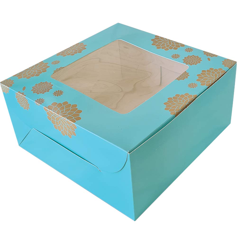 RELIABLE PACKAGING TEAL BLUE CAKE BOX for 1 kg 10x10x5 inches pack