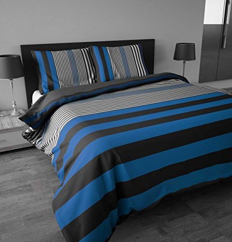 Sleeptime Bond Stripe - 240x200/220 - Blue + 2 Pillowcases 60x70