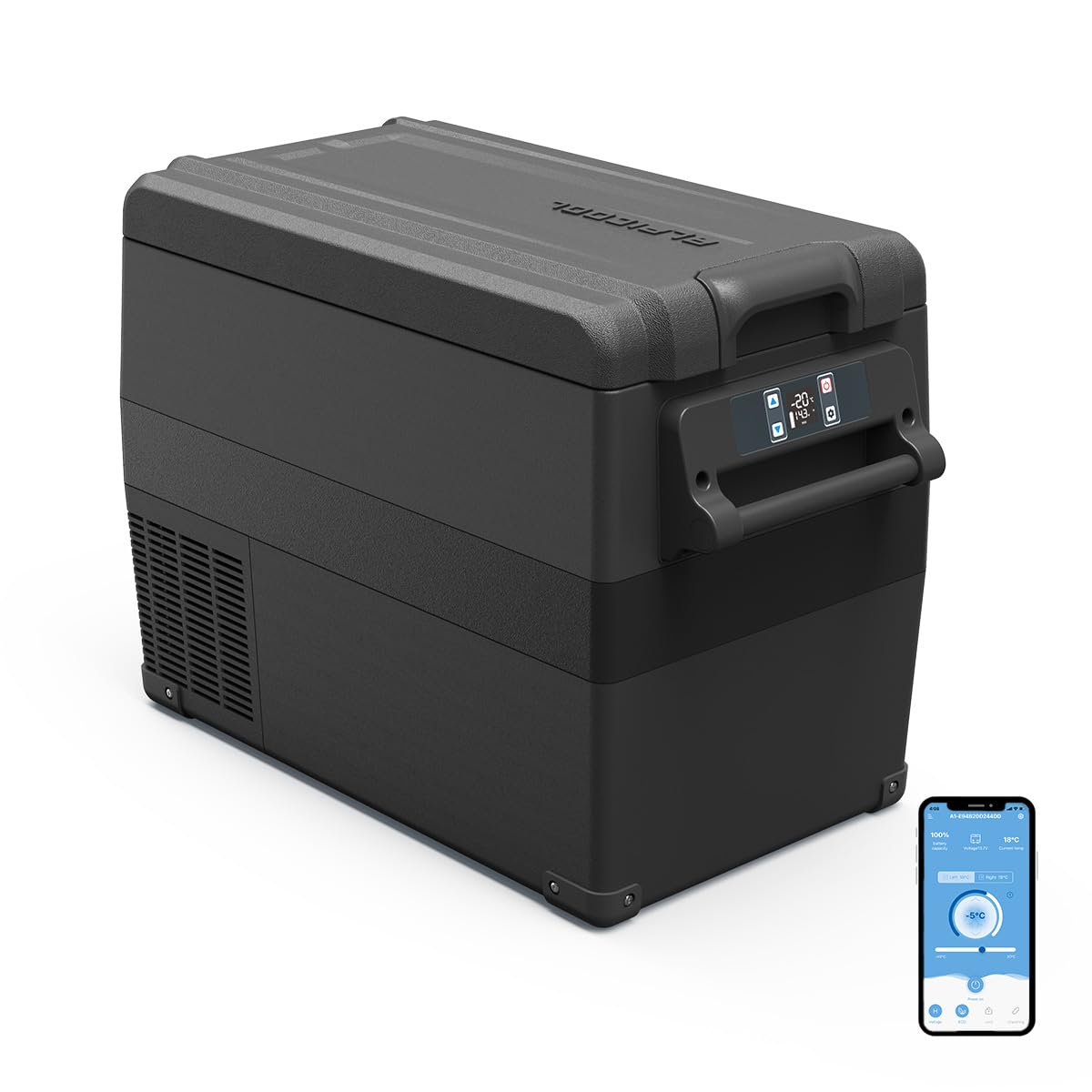 Alpicool NCF45 40L Kompressor Kühlbox 12V tragbarer Mini-Kühlschrank elektrische Gefrierbox klein Gefrierschrank für Auto camping, Lkw, Boot, -20℃ bis 20℃(Schwarz)