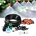 AGSIVO Patio Spray Misters Watering System Kits Accessories for Outdoor Garden Greenhouse Nozzles Misting Cooling with 49.2ft， 4/7 Blank Distribution Tubing Hose