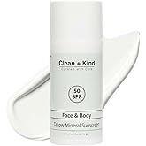 Tallow Sunscreen SPF 50 with Non-Nano Zinc Oxide – Natural Mineral, Reef-Safe & Non-Toxic Sunblock for Face & Body – Non-Greasy, Moisturizing Protection for Sensitive Skin (3.4 oz)