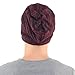 FORBUSITE Mens Slouchy Long Beanie Knit Cap for Summer Winter, Oversize Striped Claret with Black