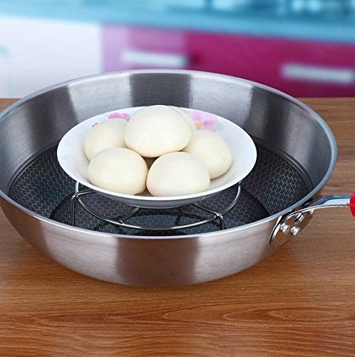 Z ZICOME Stainless Steel Steam Rack Stand Steaming Trivet, 6" Diameter, 2.75" High 5 Z ZICOME Stainless Steel Steam Rack Stand Steaming Trivet, 6" Diameter, 2.75" High - Image 6