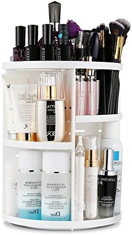 Cosmetic Storage Box, 360 Degree Rotation Adjustable, Makeup Jewelry Organizer