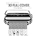 for Apple Watch Screen Protector, AYAMAYA Full Screen Coverage [Real Tempered Glass] Bumper Case with 3D Curved Edge & High Defintion for Apple Watch 42mm Series 3/2/1 (Black)