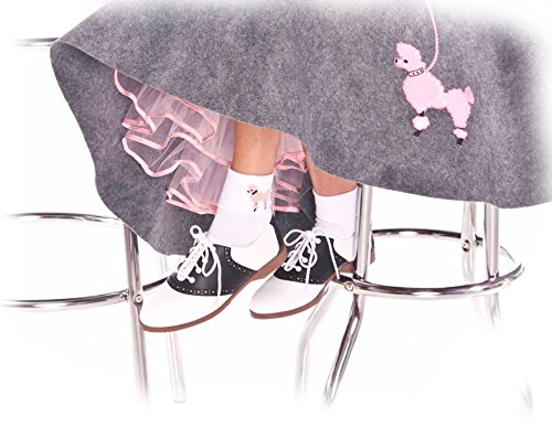 Hip Hop 50's Shop Girls Bobby Socks W/Poodle Applique for Children and Toddlers (Light Pink, Child) - Thumbnail 6