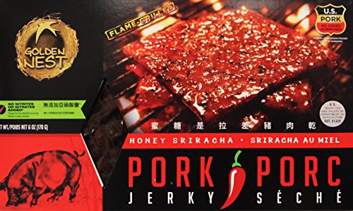 蜜糖是拉差豬肉乾 All natural GLuten-Free Flame-Grilled Pork Jerky (No MSG, No Nitrites) -Honey Sriracha 6 oz
