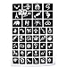 6 Sheet Small Reusable Tattoo Stencils Temporary Tattoo Templates for Henna/Airbrush / Face Paint/Glitter