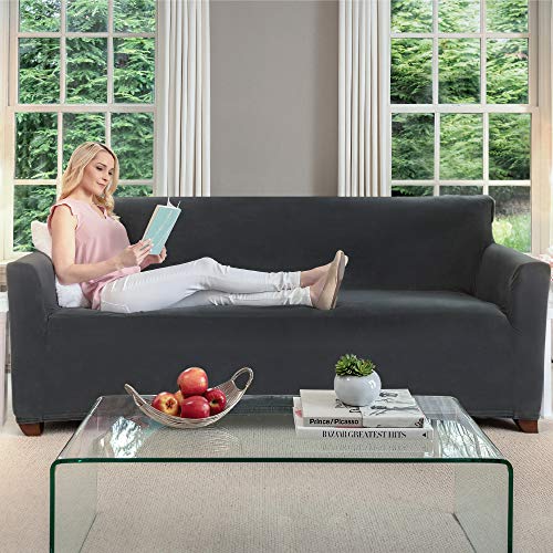 Gorilla Grip Original Fitted Velvet 1 Piece Large Sofa Protector for