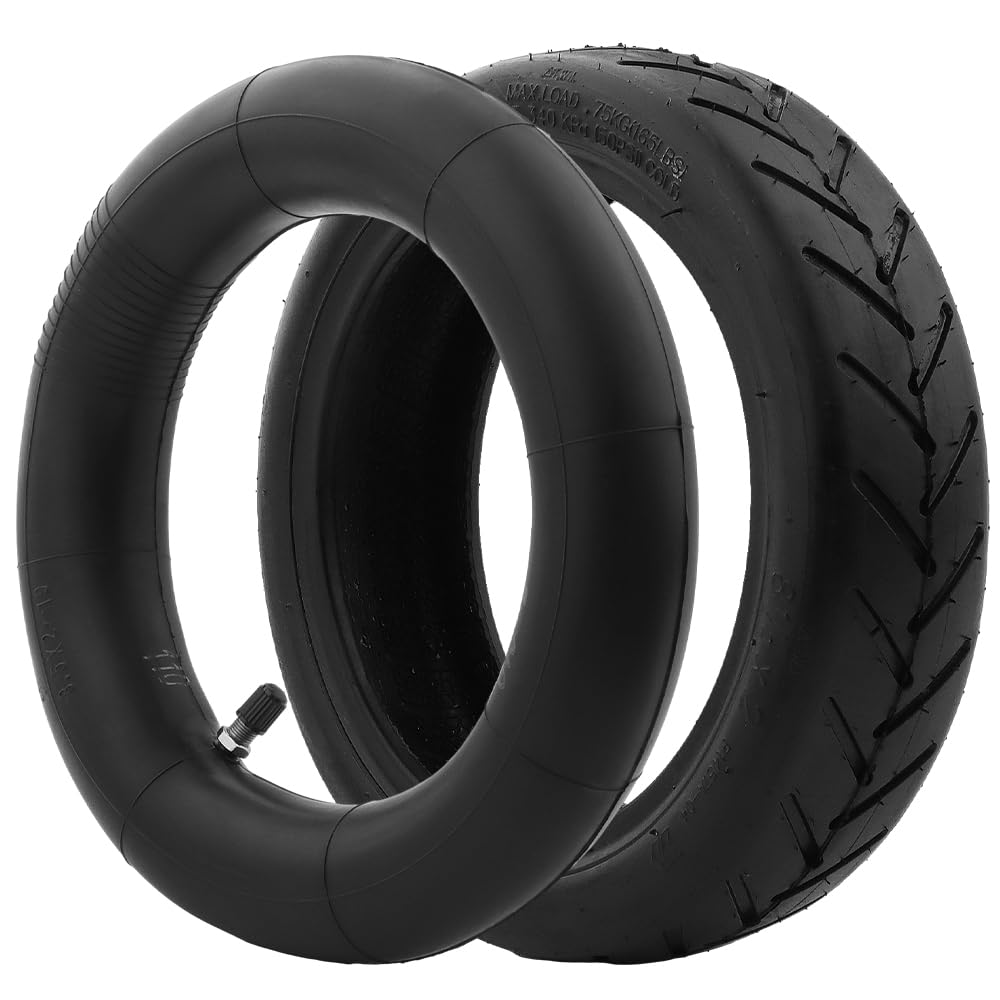 Amitor 8.5 Inch Scooter Tyre 50/75-6.1 Inner Tube with Silver Straight Valve, Electric Scooter Wheel Replacement 8.5x2.0 for Xiaomi 1S M365 Pro 2 Mi3, High Durability, Ideal for Urban Commuting, 1 Set