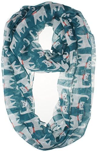 Nexxgen Fashion Infinity Scarfs for Women 50 Styles Animal Print American Flag (Cat- Green)