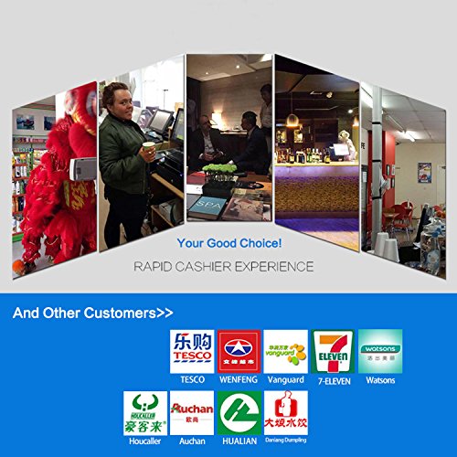 ZHONGJI Pos System, Cash Register PC, Point of Sale Kit, 58mm Thermal Receipt Printer, Handhold Barcode Scanner ,Stainless Steel Cash Drawer, 220VFD Customer Display (With OS / NO Software) - Thumbnail 4