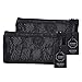 JET-BOND JJ17 Black Lace Transparent Organizer Purse Clutch Zipper Bag Set of 2 (Black set of 2)