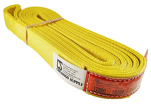 DD Sling 2" x 8' Nylon Endless Lifting Sling – USA Made, 12,800 lb Vertical, 10,200 lb Choker, 25,600 lb Basket – 2 Ply Heavy Duty 900 Webbing, Type 5 Endless Rigging Sling
