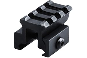 Lion Gears BridgeMount Tactical Picatinny .5" .75" and 1" Risers, 1.45" Long with 3 Slots, Robust and Light-Weighted Design with Steel-to-Steel Connection