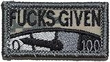 Zero Fs Given Meter 1x2 Military Patch / Morale Patch - Multiple Colors (ACU)