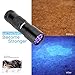 FOXNOV 12 LED UV Flashlight Black Lights Pet Dog Urine Stain Detector, 395nm with 3 AAA Batteries