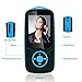 Mp3 Player with Bluetooth 16GB Sport Music Player Support up to 64GB Blue by OIKA