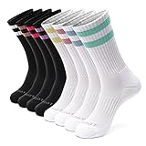 MONFOOT Women's and Men's 8 Pack Athletic Cushioned