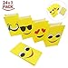 Emoji Paper Bags - Emoji Party Favors Treat Goody Bags for Kids Birthday Christmas Halloween Gift Candy Filling - Pack of 24 with 1 Sheet Emoji Stickers