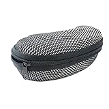 FOONEE Black/White Large Fibrous Sunglasses Eyeglasses Eye Glasses Case With Zipper