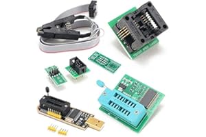 D-FLIFE CH341A 24 25 Series EEPROM Flash BIOS USB Programmer+SOIC8 SOP8 Test Clip+SPI Flash 1.8V Adapter+SOP8 SOIC8 to DIP8 Adapter Socket Converter