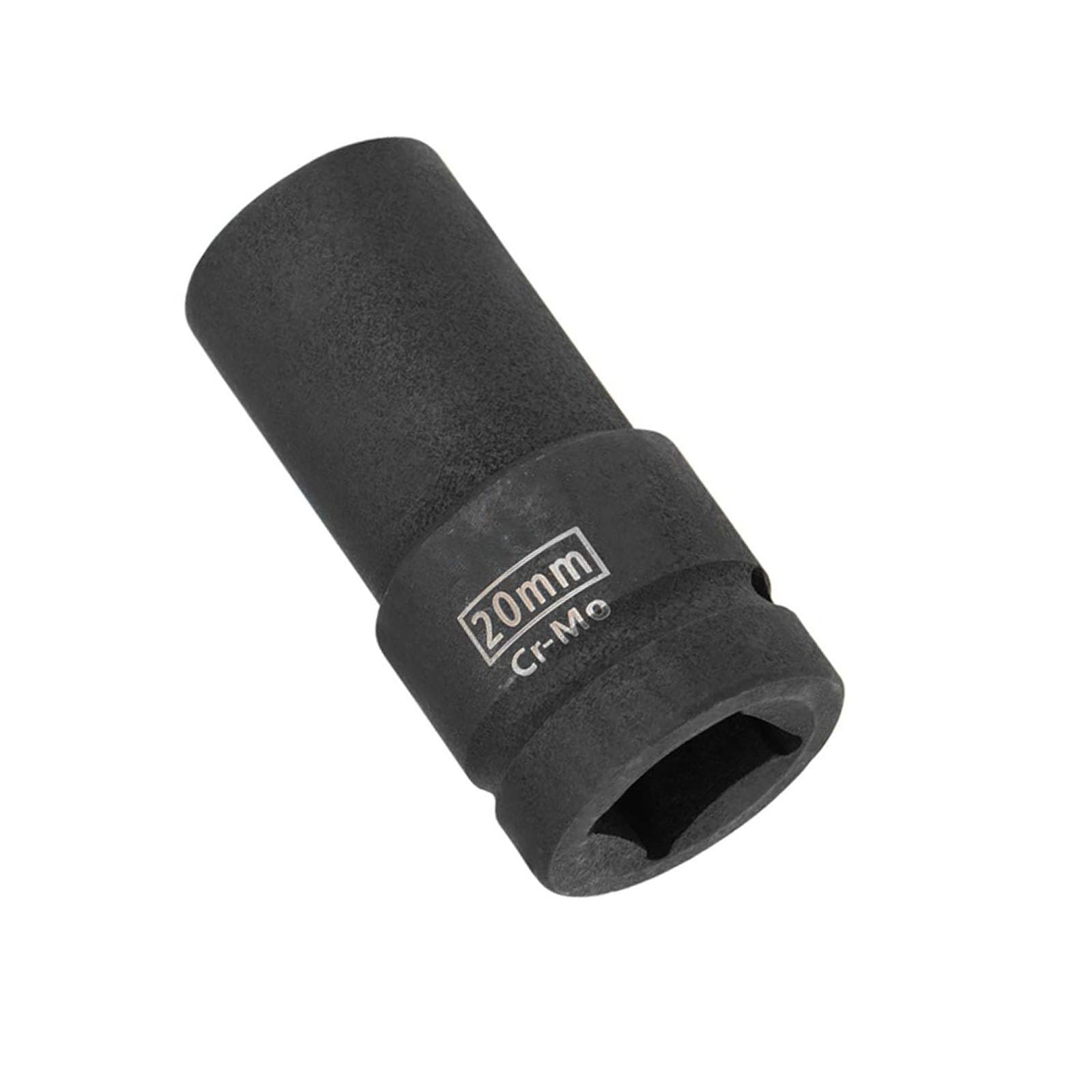 TOP-VIGOR 3/4-Inch Drive by 20mm (25/32 inch) Deep Impact Socket, 6-Point, Durable Reliable Cr-Mo Alloy Steel, Metric for Home Car Repair