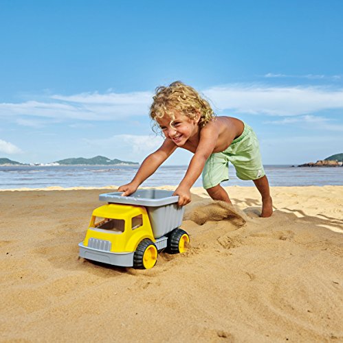 Hape Load & Tote Dump Truck Indoor/Outdoor Beach Sand Toy Toys, Yellow - //coolthings.us