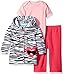 BON BEBE Baby Girls' 3 Piece Microfleece Jacket Set, Zebra Stripe, 3-6 Months