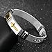 Moniya Stainless Steel Religious Cross Bracelet Bangle For Men Boys Sporty Wristband Size Adjustable