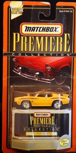 Matchbox Premiere Nostalgia Collection - Limited Edition Die Cast 1970 Pontiac GTO w/ Display Stand