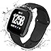 Lintelek Silicone Replacement Bands Compatible with Fitbit Versa, Eco-Friendly Wristband,Breathable Soft Bands, Washable Straps for 5.5-8.7 Inches Wrist, Quick Drying (Small, Black)