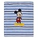 Disney Mickey Mouse Super Soft Coral Fleece Baby Blanket, Blue/Navy