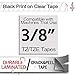 Fimax Compatible Label Tape Replacement for Tze 18mm TZe-141 Label Tape use for Brother PT-D210 PTD400AD PTD600 Label Makers, 3-Pack (Black on Clear, 8m)