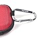 Case Star Rectangle-Shaped Hard EVA Case Bag and Silver Color Climbing Carabiner for FiiO E6 Headphone Amplifier Earphone Headset MP3/MP4 Bluetooth Earbuds iPod Shuffle Memory Cards USB Flash Drive (Red/black Color)
