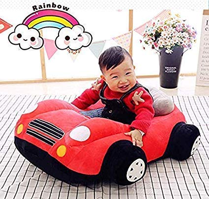 AVSHUB Baby Sofa Seat Chair Car Shape Baby Supporting Seat Soft Plush Cushion and Chair for Kids - Red 3 AVSHUB Baby Sofa Seat Chair Car Shape Baby Supporting Seat Soft Plush Cushion and Chair for Kids - Red - Image 3