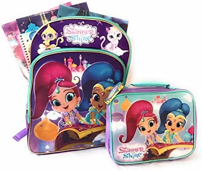 Shimmer &amp; Shine Backpack Set: Lunch Box, Folders, Notebooks, Crayola Products