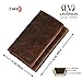 Genuine COW VINTAGE Leather Handmade Mens RFID Blocking Slim Trifold Wallet with 6 Credit Card + 1 ID Window + 2 Note Compartments Wallet LEVOGUE, Cognac Vintage