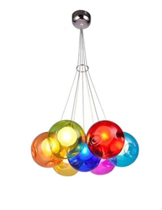 Cozyle Creative Color Bubble Glass Hanging Light Lamp Shade Multi 7