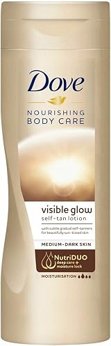 12x Dove Visible Glow Self Tan Lotion Medium to Dark Gradual 400ml view 2