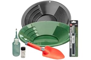 Sluice Monkey 12" Green & Black Gold Pan Panning Kit