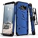 ZIZO Bolt Series for Samsung Galaxy S8 Plus Case Military Grade Drop Tested with Tempered Glass Screen Protector Holster Blue Black