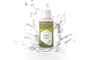 The Army Painter Matt White Warpaint - Acrylic Non-Toxic Heavily Pigmented Water Based Paint for Tabletop Roleplaying, Boardgames, and Wargames Miniature Model Painting- 18ml